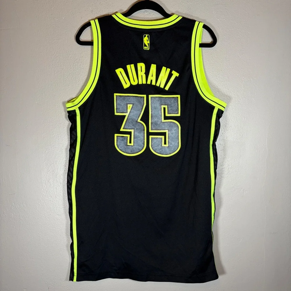 Adidas Kevin Durant OKC Thunder Jersey 35‎ Black Neon Yellow Limited Edition M